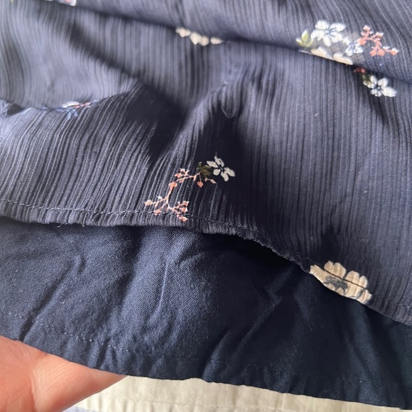 Abercrombie & Fitch Womens Floral Navy Sleeveless Boho Midi Dress Medium - Picture 5 of 12